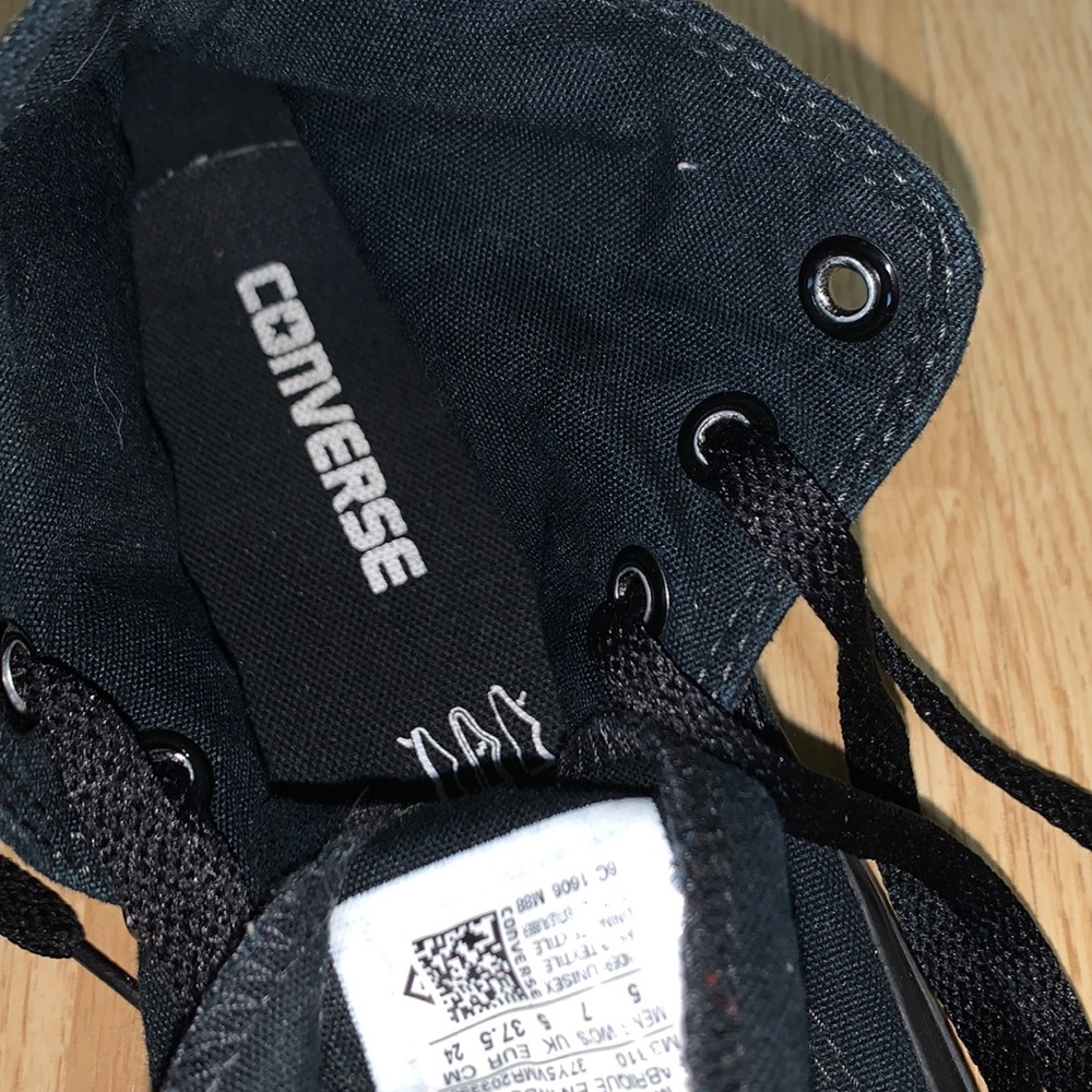 Converse black barley worn good condition